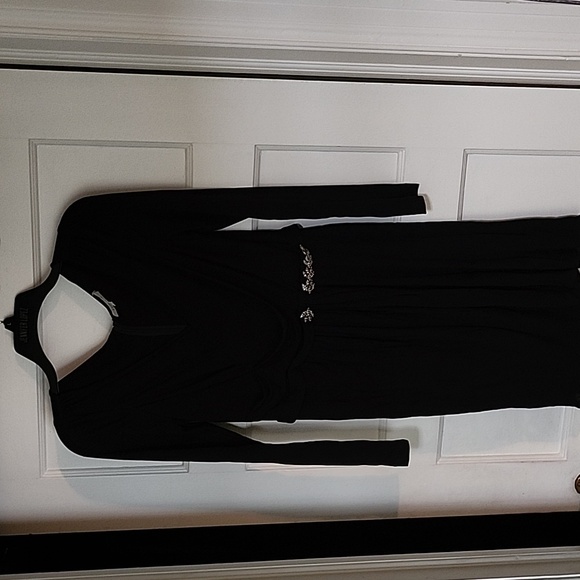 off the shoulder bodycon dress black YVETTE LONG SLEEVE OFF SHOULDER MINI DRESS main image 0